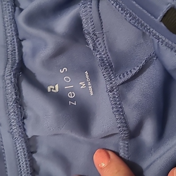 Mens Medium Zelos Powder Blue Reflective Joggers Sweatpants Zipper Quick Dry NWT - Picture 3 of 4